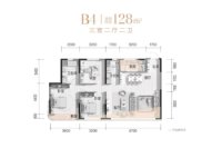 高层128平户型样板间